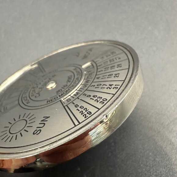 50 Year Perpetual Calendar Pendant Necklace 2010 to 2060 Nautical Guide Metal - Picture 6 of 9